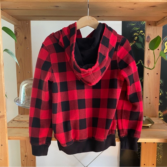 Polo Ralph Lauren Polo Bear Fleece Red Black Check Hoodie Sweatshirt - Picture 4 of 11